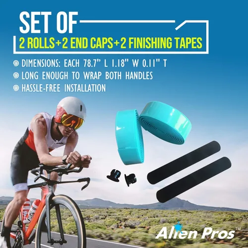 Miniatura 4 de ALIEN PROS Cinta de manubrio de bicicleta EVA (juego de 2) verde Bianchi - Mejora el agarre de tu bicicleta con esta cinta para manillar