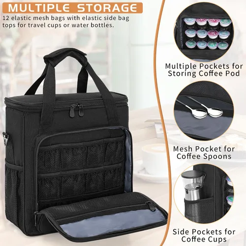 Miniatura 3 de Bolsa de transporte para cafetera compatible con Keurig K-Mini o K-Mini Plus, bolsa de almacenamiento portátil para cafetera de una sola porción