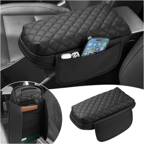 Miniatura 10 de FIILINES Funda de consola central para Toyota 4Runner 2010-2024, funda para reposabrazos, cojín de 4 accesorios, funda para reposabrazos