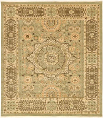 Miniatura 27 de Unique Loom Palace Collection - Alfombra bohemia tradicional, medallón, vintage (2 pies x 3 pies, rectangular, azul claro/bronceado)