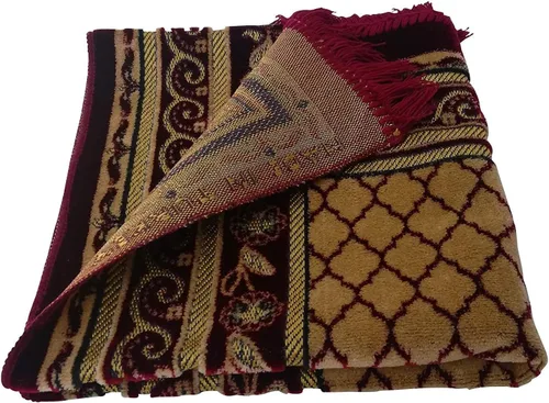Miniatura 7 de BAYKUL Alfombra de oración musulmana, alfombras de terciopelo turco islámico, gran regalo de Ramadán, tapete de oración Janamaz para mujeres