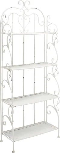 Miniatura 9 de SAFAVIEH Tyrique - Estante de hierro forjado victoriano rústico marrón rústico de 4 niveles, soporte de metal para plantas, estante para panadero