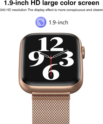 Miniatura 4 de EarlySincere Relojes inteligentes para mujer, presión arterial, pantalla táctil completa HD de 1.9 pulgadas, monitor de actividad física con monitor