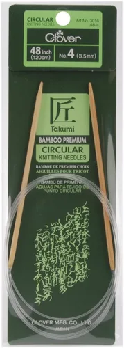 Miniatura 4 de Agujas de tejer circulares de bambú Takumi, 48 pulgadas tamaño 0