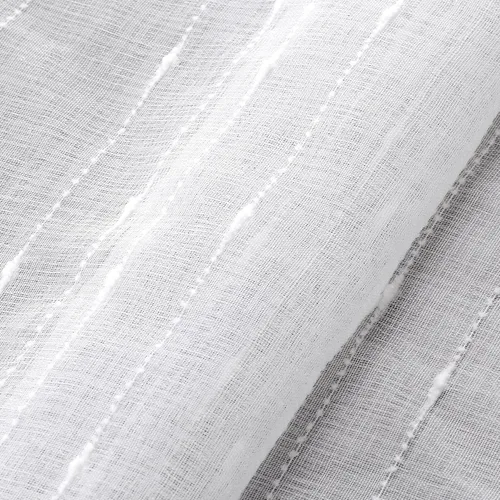 Miniatura 5 de Laura Ashley Cortinas traslúcidas blancas con bolsillo para barra, cada panel mide 38 pulgadas de ancho x 84 pulgadas de largo, Lehman, 4 paneles