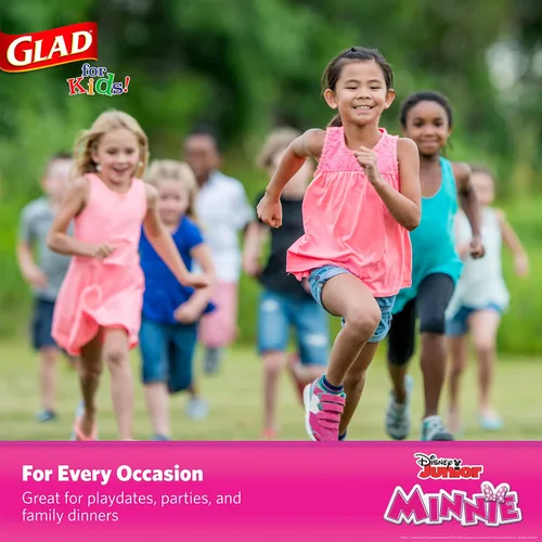 Miniatura 5 de Glad para Niños Cuencos Desechables de Papel de Disney Mickey y sus Amigos, Minnie Dots - Resistentes, A Prueba de Remojo, Aptos para Microondas