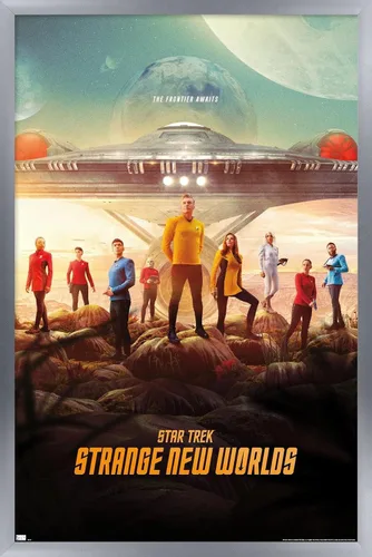 Miniatura 11 de Star Trek: Strange New Worlds - Póster de pared de arte clave, 22.4 pulgadas de largo x 14.7 pulgadas de ancho, versión enmarcada de madera