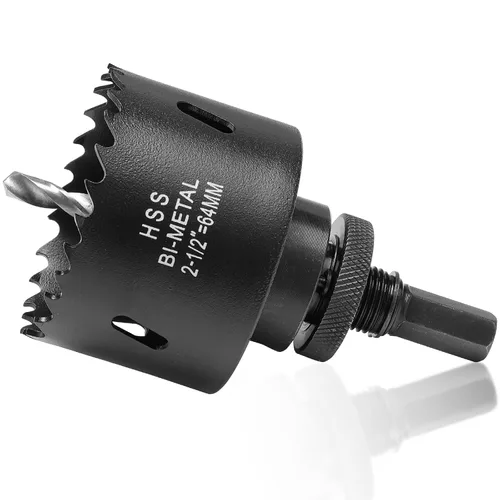 Miniatura 14 de Sierra de agujero de 4 1/8” (105mm) para madera y plástico, broca de corte de núcleo de sierra de agujero HSS bimetálica para paneles de yeso, Rojo