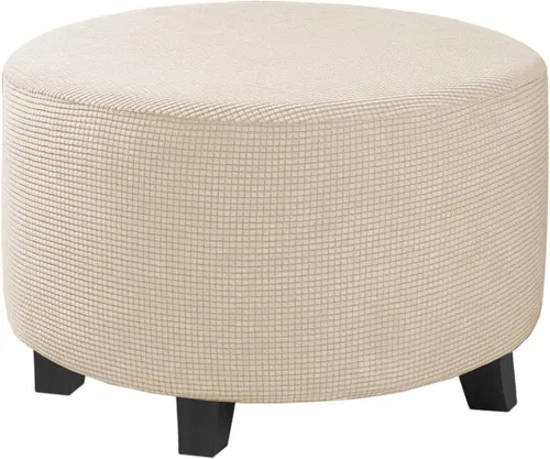 Miniatura 66 de H.VERSAILTEX Funda otomana rectangular de 29 a 34 pies para reposapiés, fundas protectoras para reposapiés, con tela jacquard elástica, gruesa