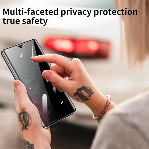 Miniatura 4 de Funda antiespía para Samsung Galaxy S22 Ultra, cubierta de vidrio templado de privacidad frontal y trasera de 360 grados, pantalla antiespía, Negro