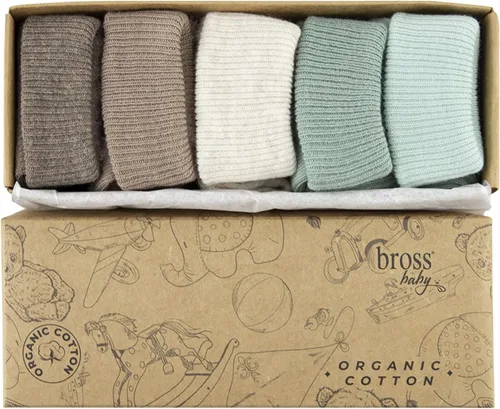 Miniatura 3 de BROSS Calcetines de bebé unisex y calcetines de algodón orgánico para bebés y calcetines para bebés y niños de 5 pares de calcetines y recién