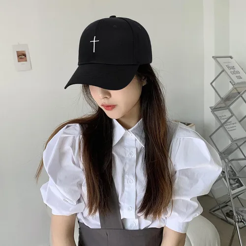 Miniatura 7 de Gorra de béisbol con bordado cruzado ajustable estructurado para hombres y mujeres
