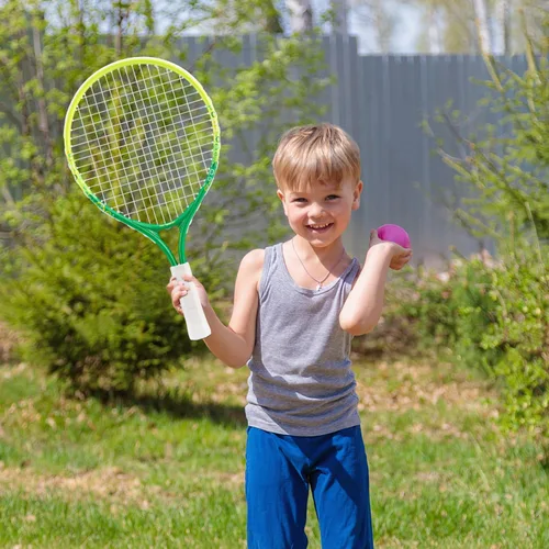 Miniatura 7 de bo'weiqi Raqueta de tenis para niños de 17"-25" para edades de 2-12 años, raqueta de tenis juvenil ligera para niñas y niños, deportes al aire Verde