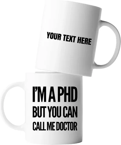 Miniatura 9 de I'm A PHD But You Can Call Me Doctor PhD Regalos de graduación Dr. Regalos de Dr. Taza de cerámica de 11 oz Negro 11 oz