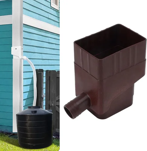 Miniatura 5 de Sistema de recolección de agua de lluvia, kit desviador de lluvia con manguera de 4 pies para desviar agua, se adapta a bajante estándar de 2 x 3