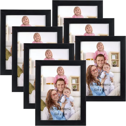Miniatura 31 de Giftgarden - Juego de 7 marcos para fotos de 4 x 6 pulgadas, color negro, marcos para fotos de 4 x 6 pulgadas para pared o mesa