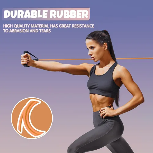 Miniatura 5 de RitFit Single Resistance Exercise Band with Comfortable Handles - Ideal for Physical Therapy, Strength Training, Muscle Toning - Foam Padding Door