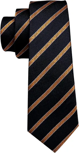 Miniatura 301 de Barry.Wang Juego de corbatas para hombre, corbata de seda a rayas, tejido a cuadros, gemelos formales, negocios, boda