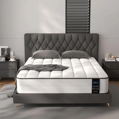 LETMOON Mattress Queen Extra Thick 7.9 inches (20 cm), Pocket Coil, High Resilience, Medium Firmness, Bed Mattress, Body Pressure Dispersion, Still