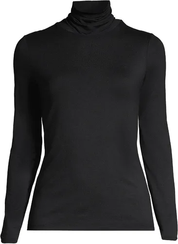 Miniatura 5 de Lands' End - Suéter ajustado, ligero, de cuello alto y manga larga para mujer