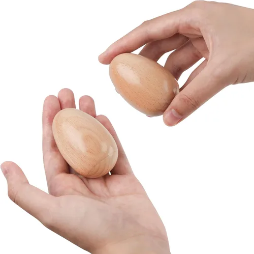Miniatura 5 de Instrumentos de percusión de madera, 1 par de baquetas de ritmo de 8 pulgadas, 1 par de maracas de madera y 1 bolsa de almacenamiento para regalos