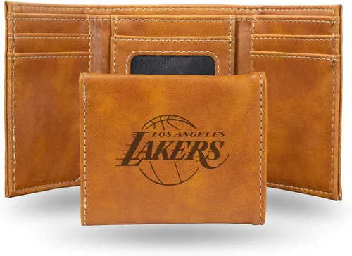 Miniatura 28 de NBA Rico Industries - Billetera triple grabada con láser y tres pliegues, accesorio para hombre Negro