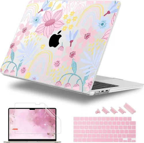 Miniatura 28 de Funda para MacBook Air 2026/2025/2024/2023 de 15 pulgadas M5 A3448/M4 A3241/M3 A3114/M2 A2941, elegante funda protectora rígida para MacBook Air