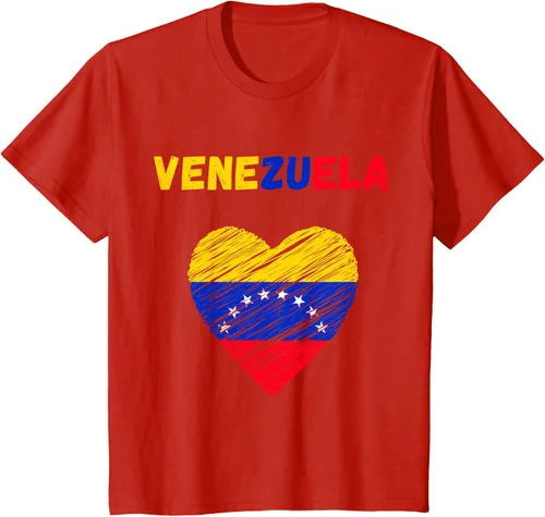 Miniatura 3 de Camiseta con la bandera venezolana con corazón de Venezuela, Negro