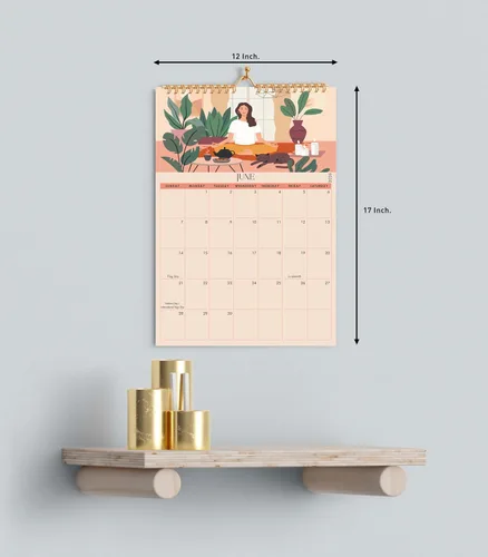 Miniatura 5 de Calendario de pared 2026, planificador de 12 meses de enero de 2026 a diciembre de 2026, encuadernado en espiral para oficina, hogar, familia