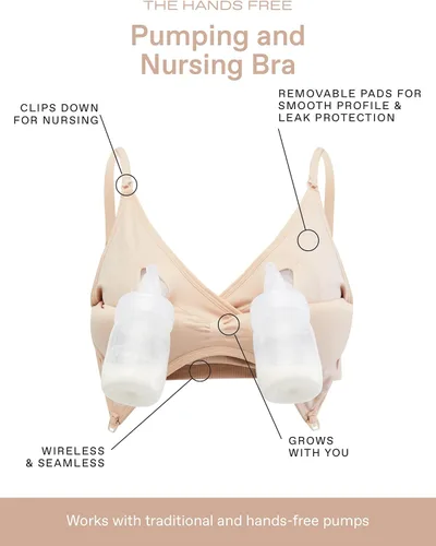 Miniatura 5 de Motherhood Maternity Women's Hands Free Pumping Seamless Clip Down Nursing Bra for Breastfeeding
