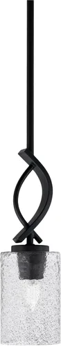 Miniatura 98 de Toltec Lighting Cavella Stem Colgado Mini colgante, acabado grafito, vidrio de muselina blanca de 4 pulgadas
