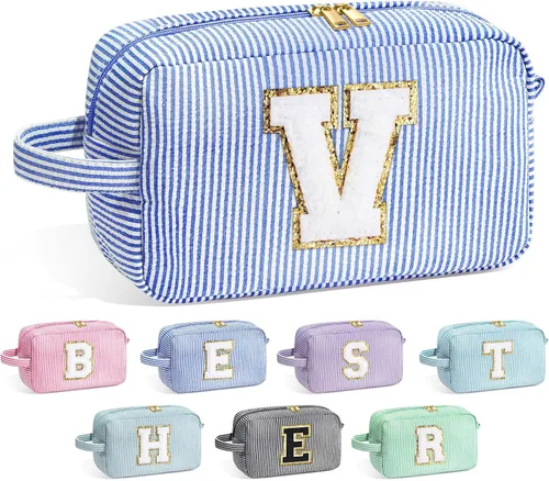 Miniatura 35 de Bolsa de Maquillaje con Inicial YOOLIFE - Regalos de Cumpleaños para Mujeres, Niñas, Mamá, Hija, Amigas, Hermana, Maestra, Regalos de Propuesta