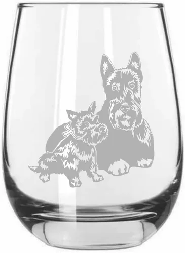 Miniatura 298 de Sakhalin Husky Dog - Copa de vino grabada personalizada de 15.25 onzas sin tallo
