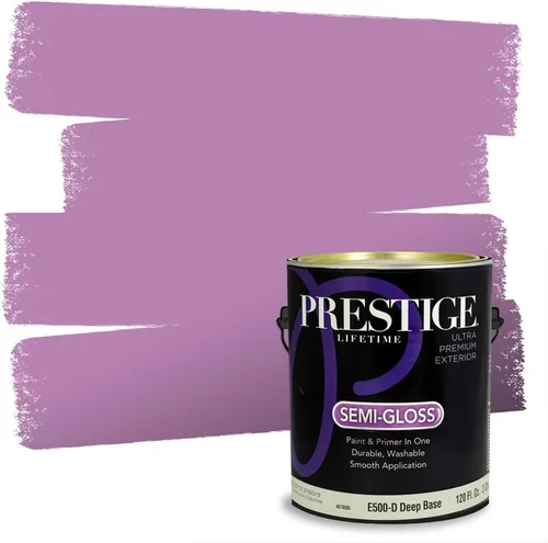 Miniatura 19 de PRESTIGE Pinturas de pintura interior e imprimación en uno, 1 galón, plano, combinación comparable de Sherwin Williams* Kimono Violet*