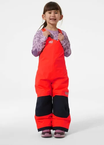 Miniatura 3 de Helly-Hansen Pantalones de esquí unisex para niños, con aislamiento, impermeables, resistentes al viento, transpirables, babero
