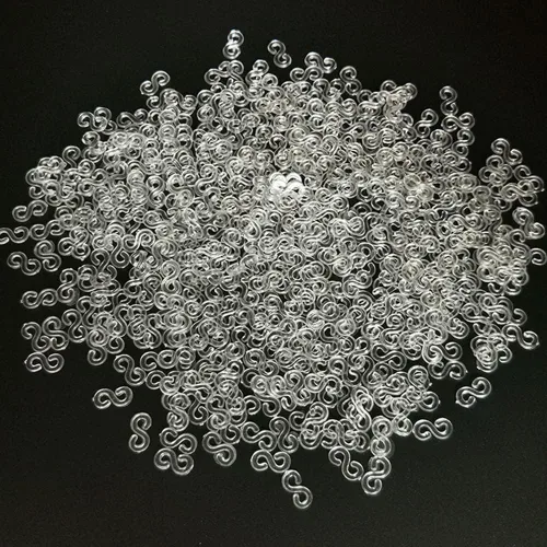 Miniatura 6 de Alamic 500 piezas de clips en S para telar, bandas de goma, conectores de plástico, clips de repuesto para pulseras de telar, bricolaje y Colorido