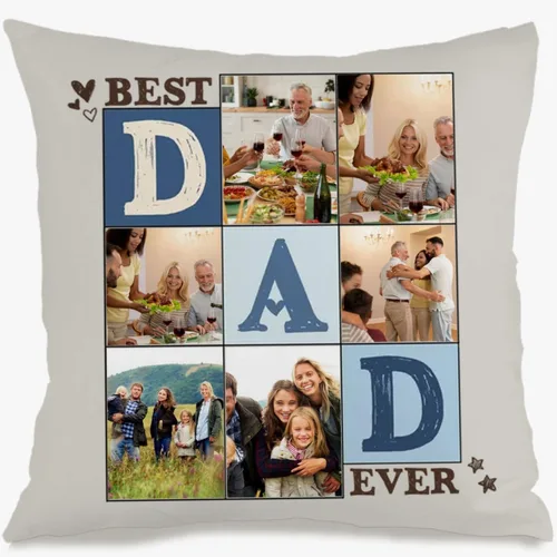 Miniatura 13 de Personalized Decorative Pillow Cover Using 6 Photos and Text for Mom, Soft Cushion Making a Memorable Gift for Mother’s Day Family Holidays or 6