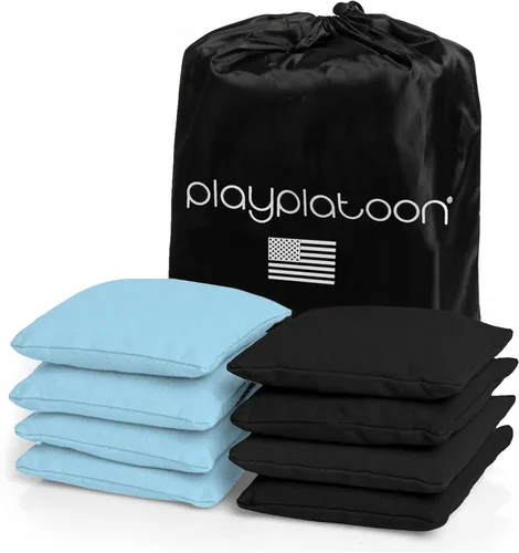 Miniatura 13 de Bolsas de cornhole de tela de pato resistentes a la intemperie premium de Play Platoon - Juego de 8 bolsas de frijoles para juego de Corn Hole