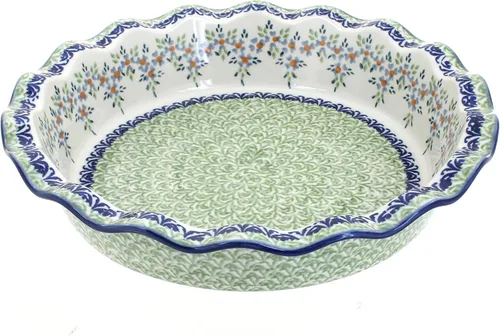 Miniatura 12 de Blue Rose Polish Pottery - Plato para pastel de margaritas azules - 10.5" de diámetro - Plato de cerámica para hornear, para pasteles, quiches