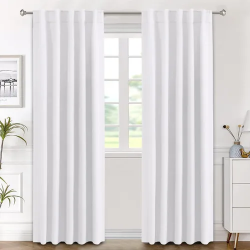 Miniatura 175 de H.VERSAILTEX Cortinas opacas con aislamiento térmico, paneles de tratamiento de ventana, cortinas opacas para oscurecer la habitación, cortinas Gris