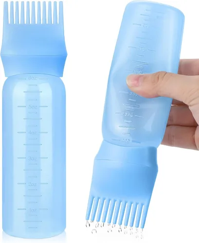 Miniatura 15 de Pimoys Paquete de 2 Botellas Aplicadoras de Peine para Raíces, Aplicador de Aceite de 6 Onzas para Tinte de Cabello, Aplicador de Aceite