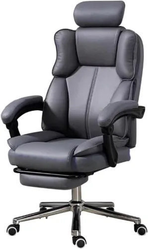 Miniatura 12 de GIZNXBA Silla de oficina reclinable, silla de oficina grande y alta con reposabrazos y respaldo ajustables, respaldo alto, silla ejecutiva grande