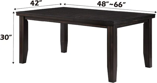 Miniatura 3 de Acme Urbana Mesa de comedor rectangular extensible de madera en color espresso