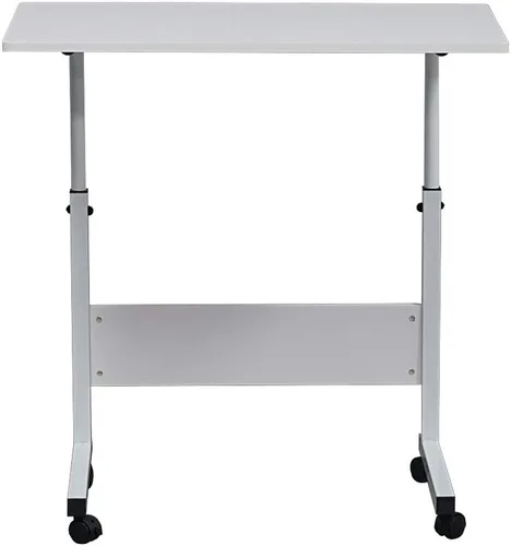 Miniatura 4 de Mesa auxiliar con ruedas, mesa auxiliar de aperitivos con ruedas, mesa auxiliar móvil de altura ajustable, estación de trabajo portátil, mesa