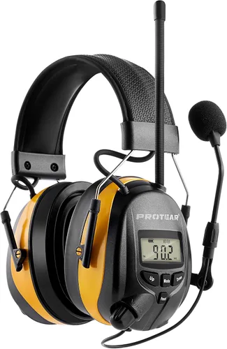 Miniatura 12 de Bluetooth 5.4 AM/FM Radio Hearing Protection Earmuff, 25dB NRR Rechargeable for Mowing, Construction, Chainsaw