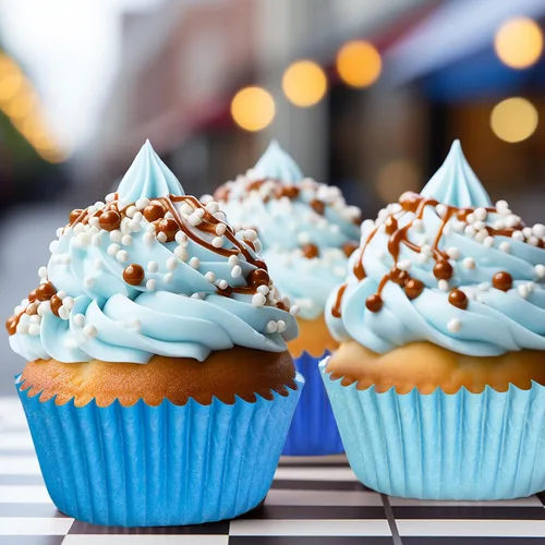 Miniatura 5 de Whaline 600 Piezas Forros Azules para Cupcakes Degradado Azul Portadores de Moldes para Hornear Envoltorios para Cupcakes Forros para Muffins