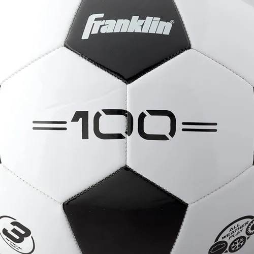Miniatura 6 de Franklin Sports - Pelotas de fútbol para jóvenes y adultos - Tamaños 3, 4 y 5 - Paquetes individuales y a granel - Negro y blanco