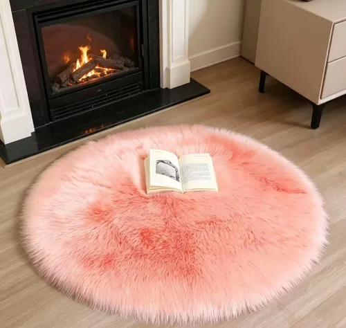 Miniatura 23 de Alfombra de piel sintética de 2 x 6 pies, color beige, lavable a máquina, súper suave, esponjosa, alfombra de piel de oveja mullida para dormitorio