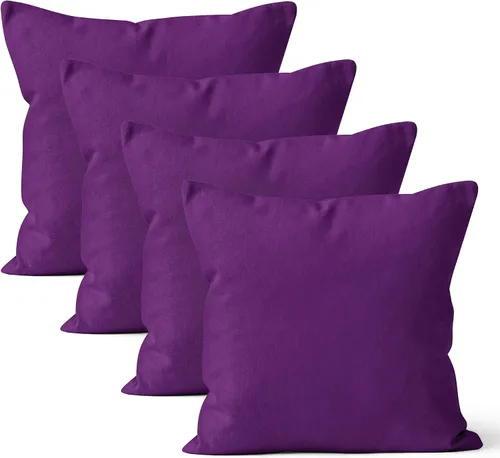 Miniatura 11 de Encasa XO Juego de 2 fundas de almohada de 12 x 12 pulgadas, color beige, sin rellenos, fundas de almohada de algodón para sala de estar, cama