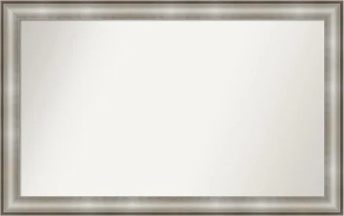 Miniatura 293 de Amanti Art Espejo de baño plateado para sobre fregadero, 28 x 47 pulgadas, espejo rectangular de plata imperial, marco de madera tradicional de gran